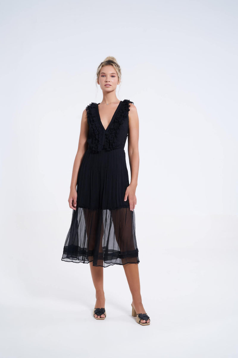Minas Silk Chiffon Dress