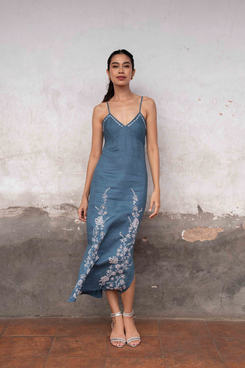 Mira Embroidered Maxi Dress