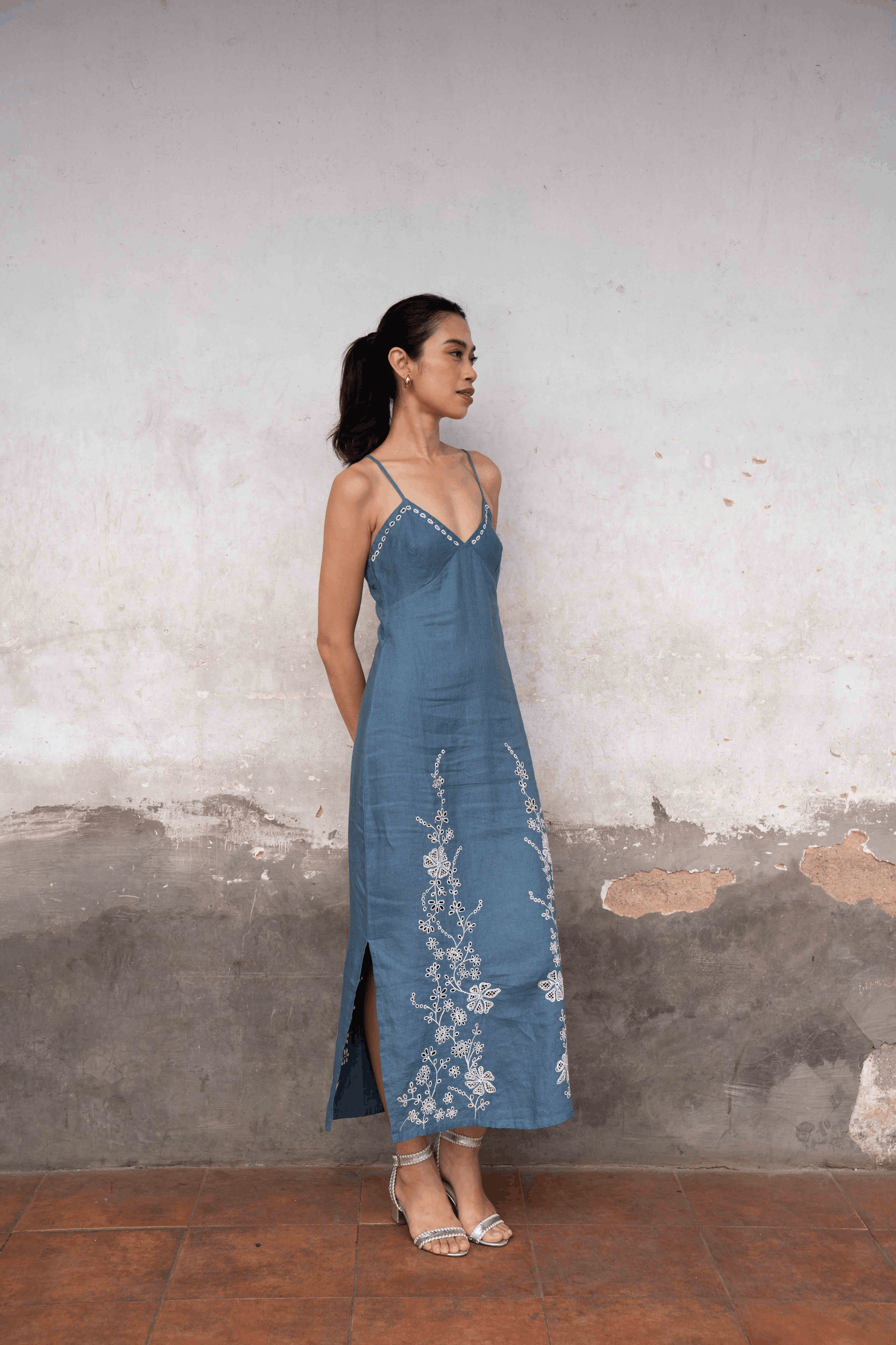 Mira Embroidered Maxi Dress